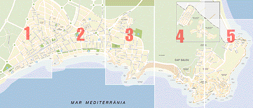 Stadtplan Salou und Cap Salou - Ferienwohnung-Spanien.net